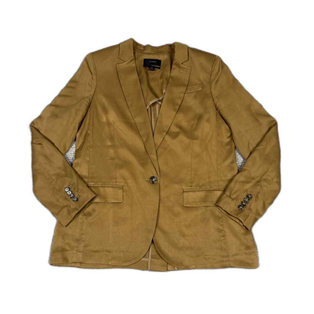 J Crew Alfie Blazer Womens 14 Gramercy Twill Light Cappuccino Jacket Career